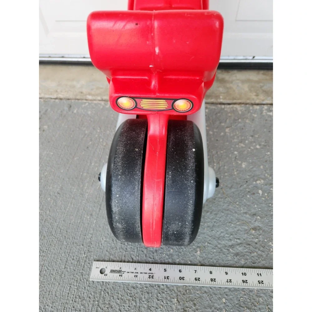Vtg Little Tikes Step 2 Red Motorcycle Toddler Ride On Toy Indoor Outdoor Bike